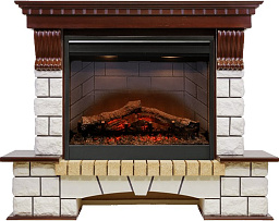 Каминокомплект Dimplex Pierre Luxe очаг Symphony 26 DF2608-INT темный дуб/белый Dimplex Pierre Luxe очаг Symphony 26 DF2608-INT темный дуб/белый