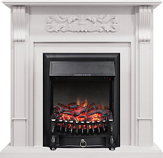 Каминокомплект Royal Flame Venice с очагом Fobos FX Black фактурный белый Royal Flame Venice с очагом Fobos FX Black фактурный белый