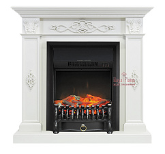 Каминокомплект Royal Flame Derby очаг Fobos FX Black белый дуб Royal Flame Derby очаг Fobos FX Black белый дуб