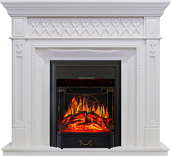 Каминокомплект Royal Flame Alexandria очаг Majestic FX Black белый дуб Royal Flame Alexandria очаг Majestic FX Black белый дуб