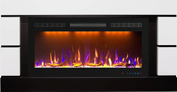 Каминокомплект Modern - Белый с черным с очагом Crystal 36 RF (выставочный образец)_9