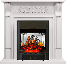 Каминокомплект Royal Flame Venice с очагом Majestic FX M Black фактурный белый Royal Flame Venice с очагом Majestic FX M Black фактурный белый