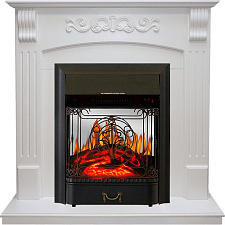 Каминокомплект Royal Flame Sorrento с очагом Majestic FX M Black белый дуб Royal Flame Sorrento с очагом Majestic FX M Black белый дуб